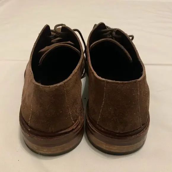 Cole Haan Suede Leather Derby Shoes Oxford Brown lace up Men Sz 10 - Picture 4 of 10